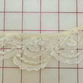 Ruffled Lace Trim - 2.25-inch Ruffled Lace Ivory